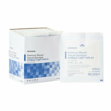 MCKESSON Sterile USP Type VII Gauze Sponge, 4 x 4 Inch, 1200PK 16-42448